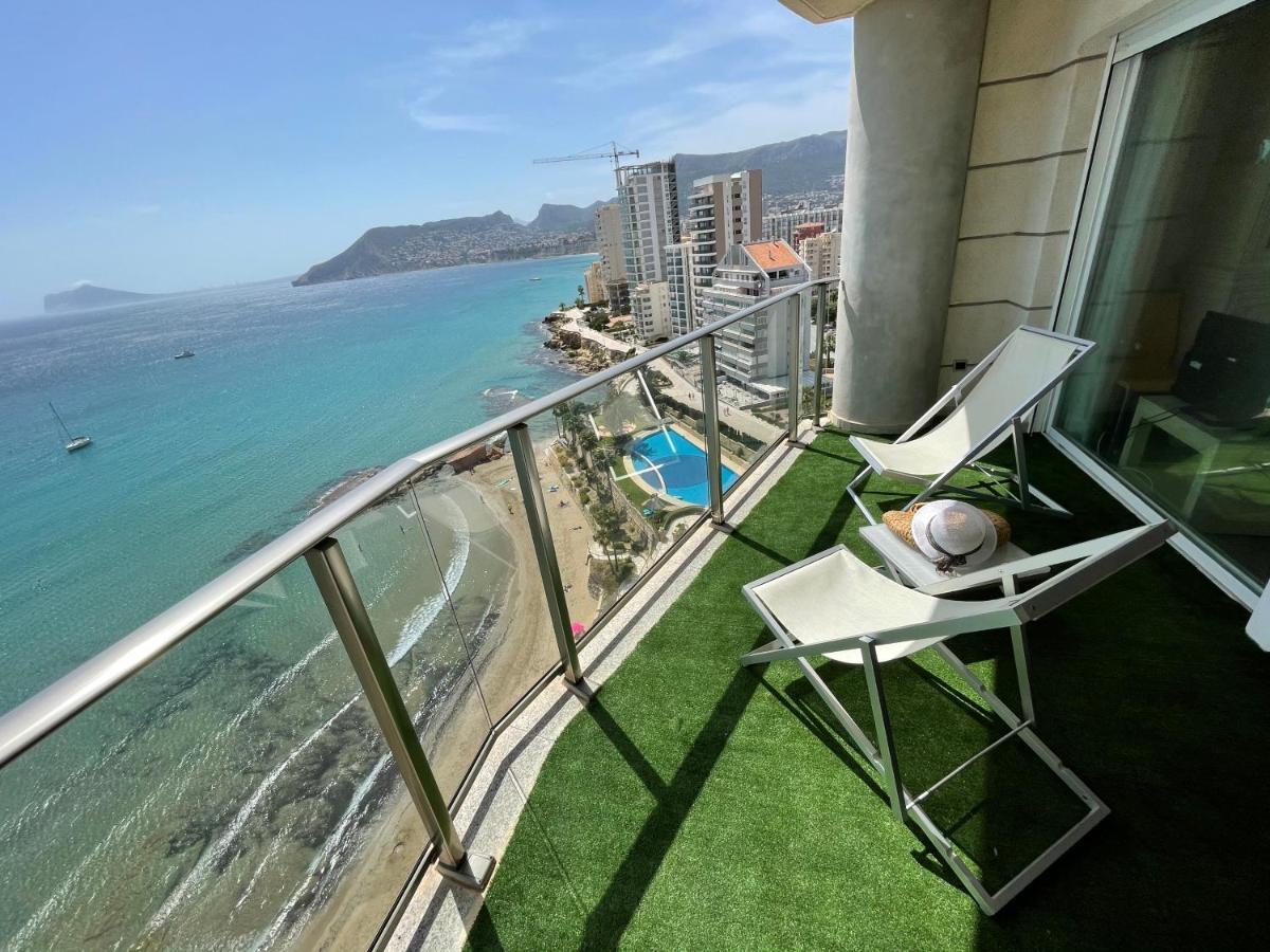 Primera linea vistas piscina y parking Calpe Exterior foto