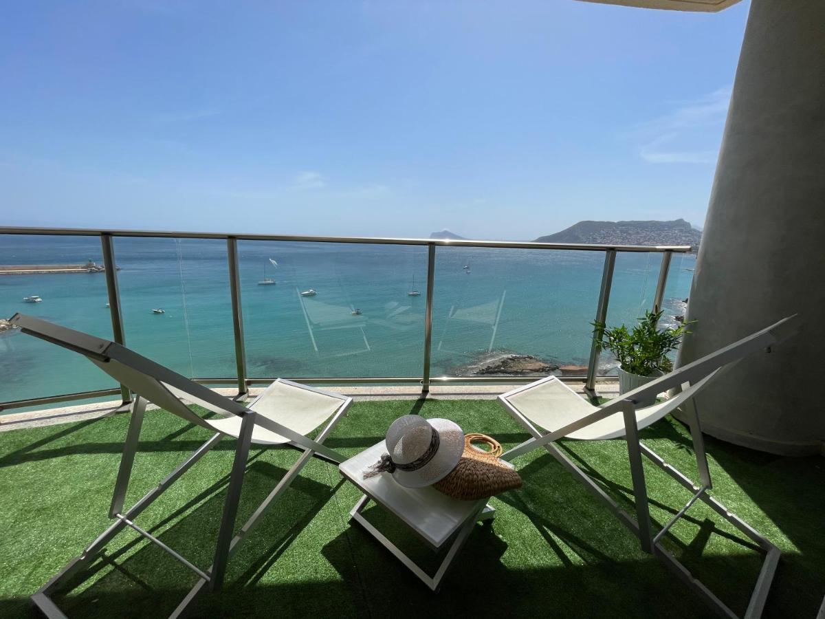 Primera linea vistas piscina y parking Calpe Exterior foto