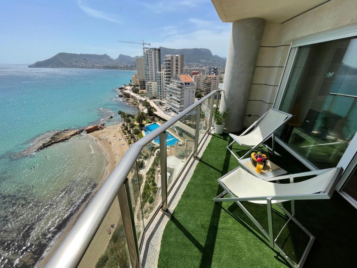 Primera linea vistas piscina y parking Calpe Exterior foto